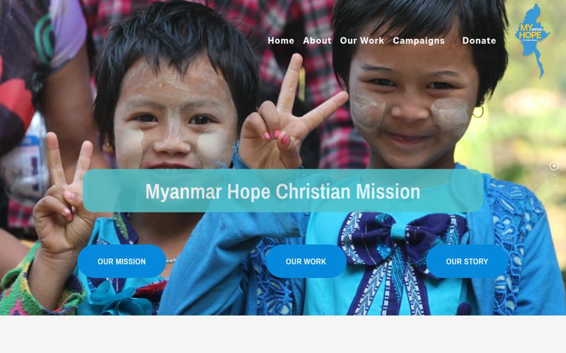 Myanmar Hope website homepage