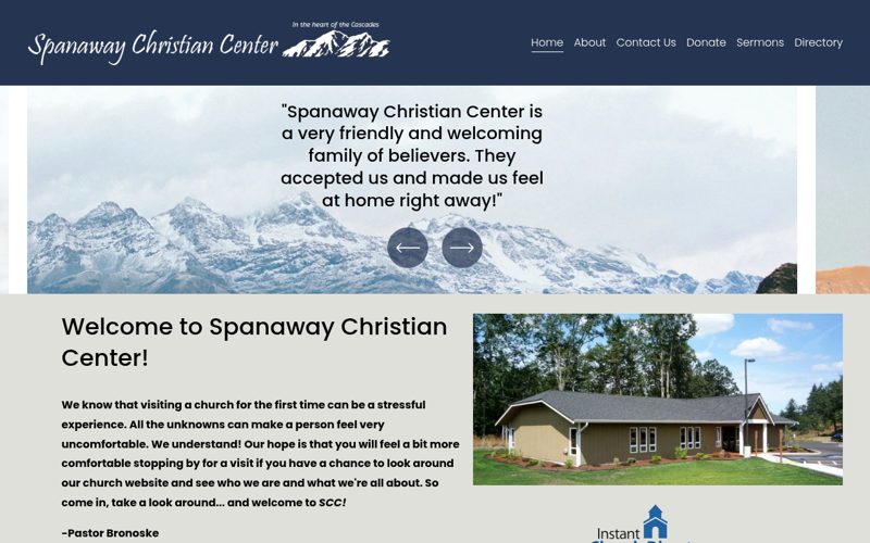 Spanaway Christian Center website homepage